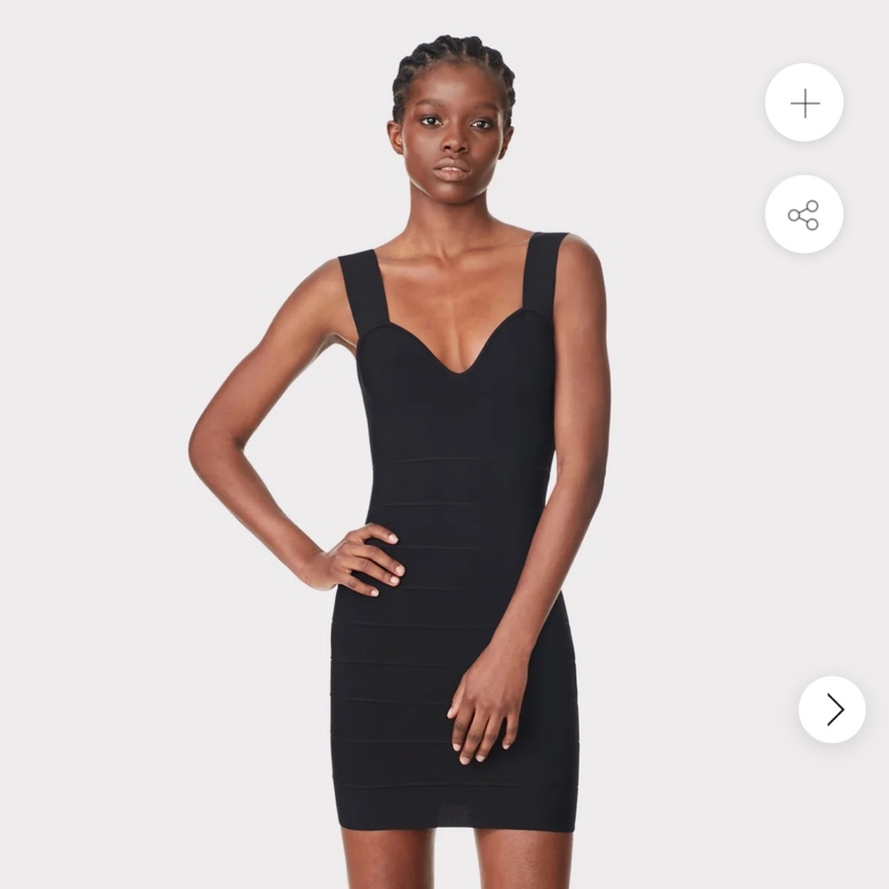 Herve Leger Black Bandage Sweetheart Mini Dress - Picture 5 of 8